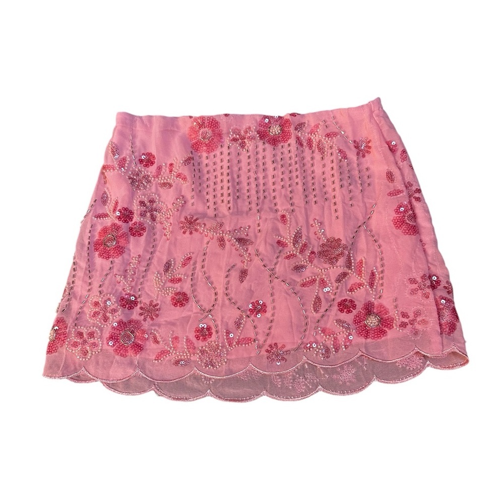 Thirty Thirty Y2K vibes pink beaded skirt, XS